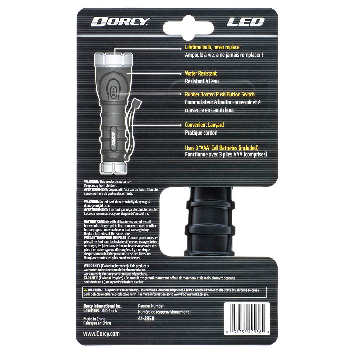 Dorcy 180-Lumen TPE-Rubber LED Flashlight - 4