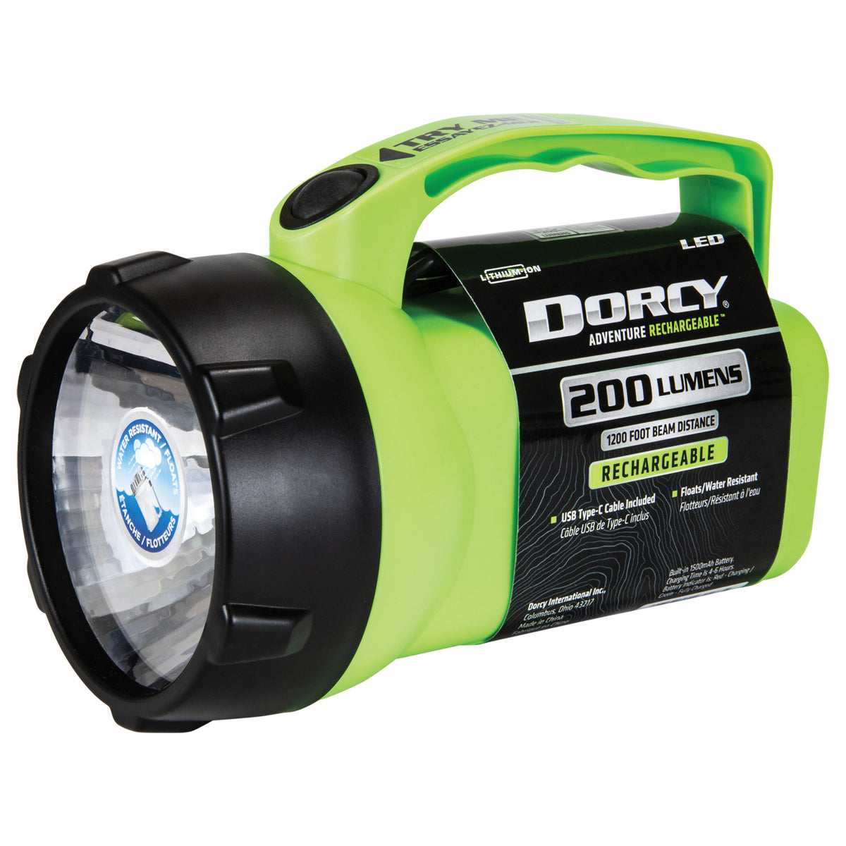 Dorcy 200-Lumen Floating LED Rechargeable Floating Lantern Spotlight - 4