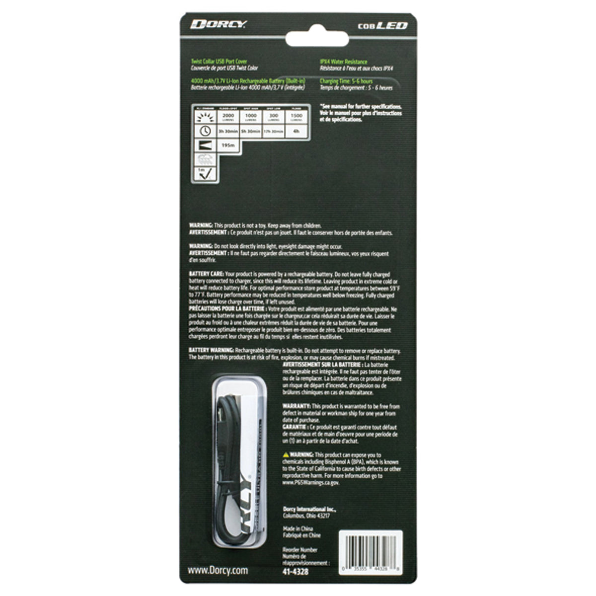 Dorcy 3,400-Lumen USB Rechargeable Flashlight - 8