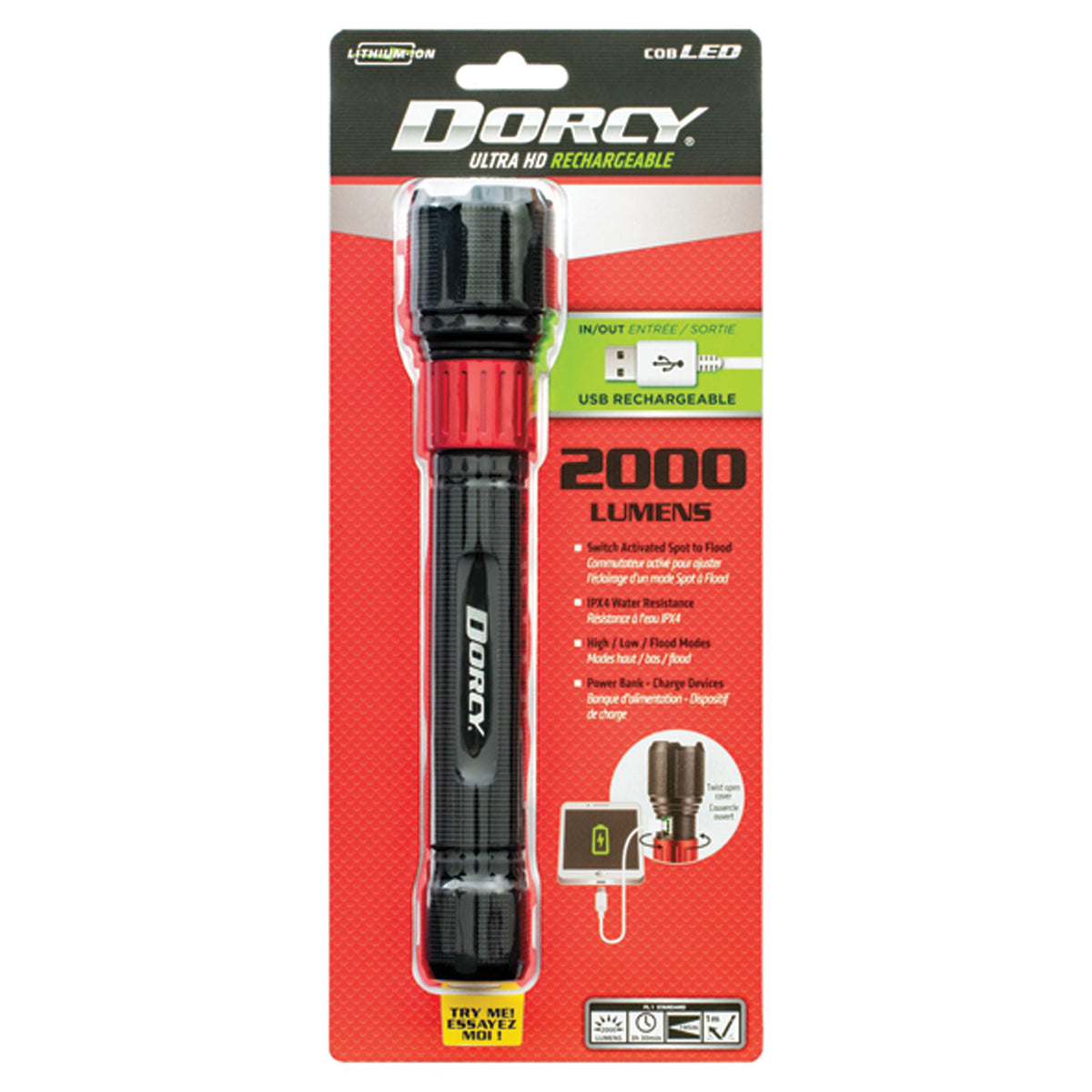 Dorcy 3,400-Lumen USB Rechargeable Flashlight - 4