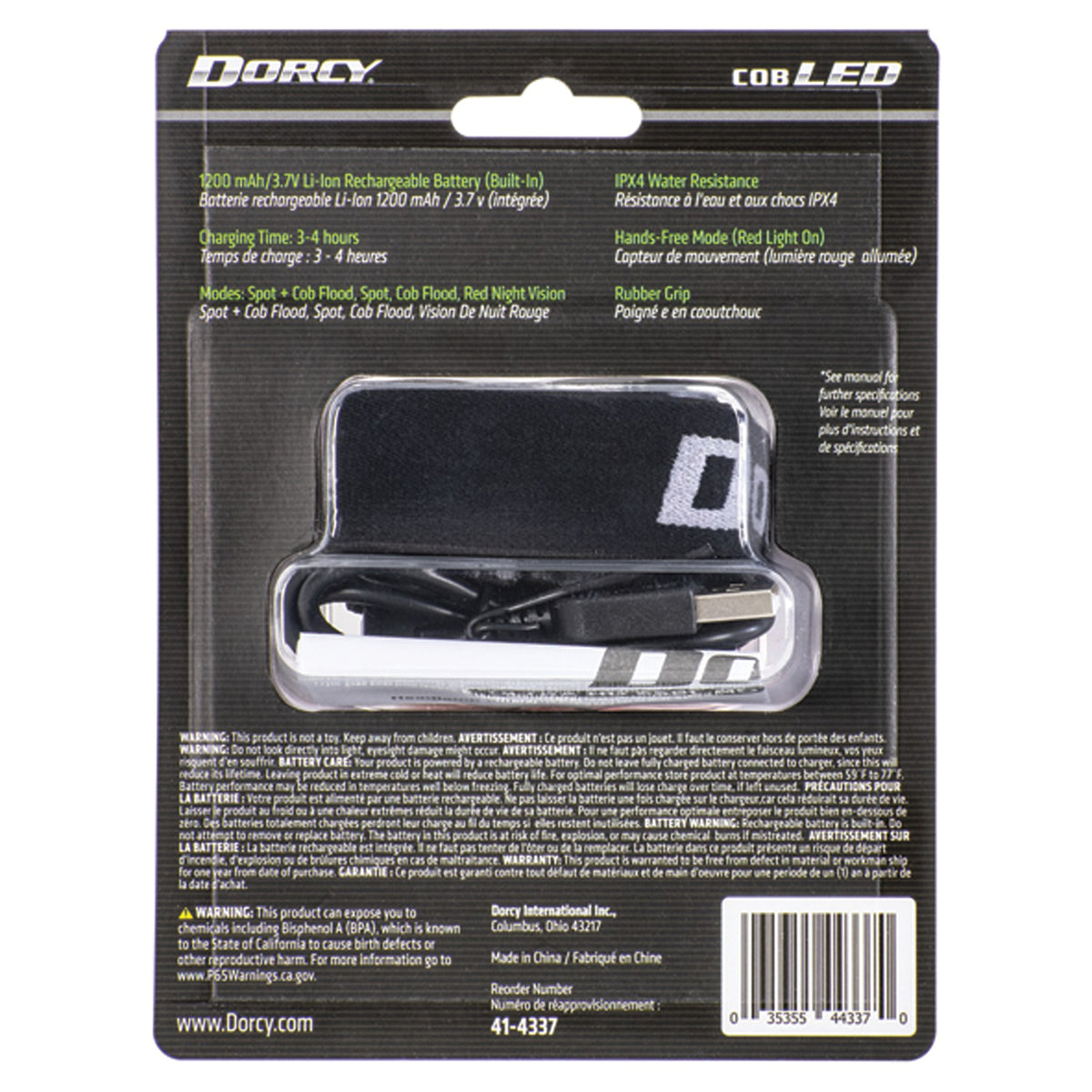 Dorcy Ultra HD 650-Lumen LED Rechargeable Headlamp - 5