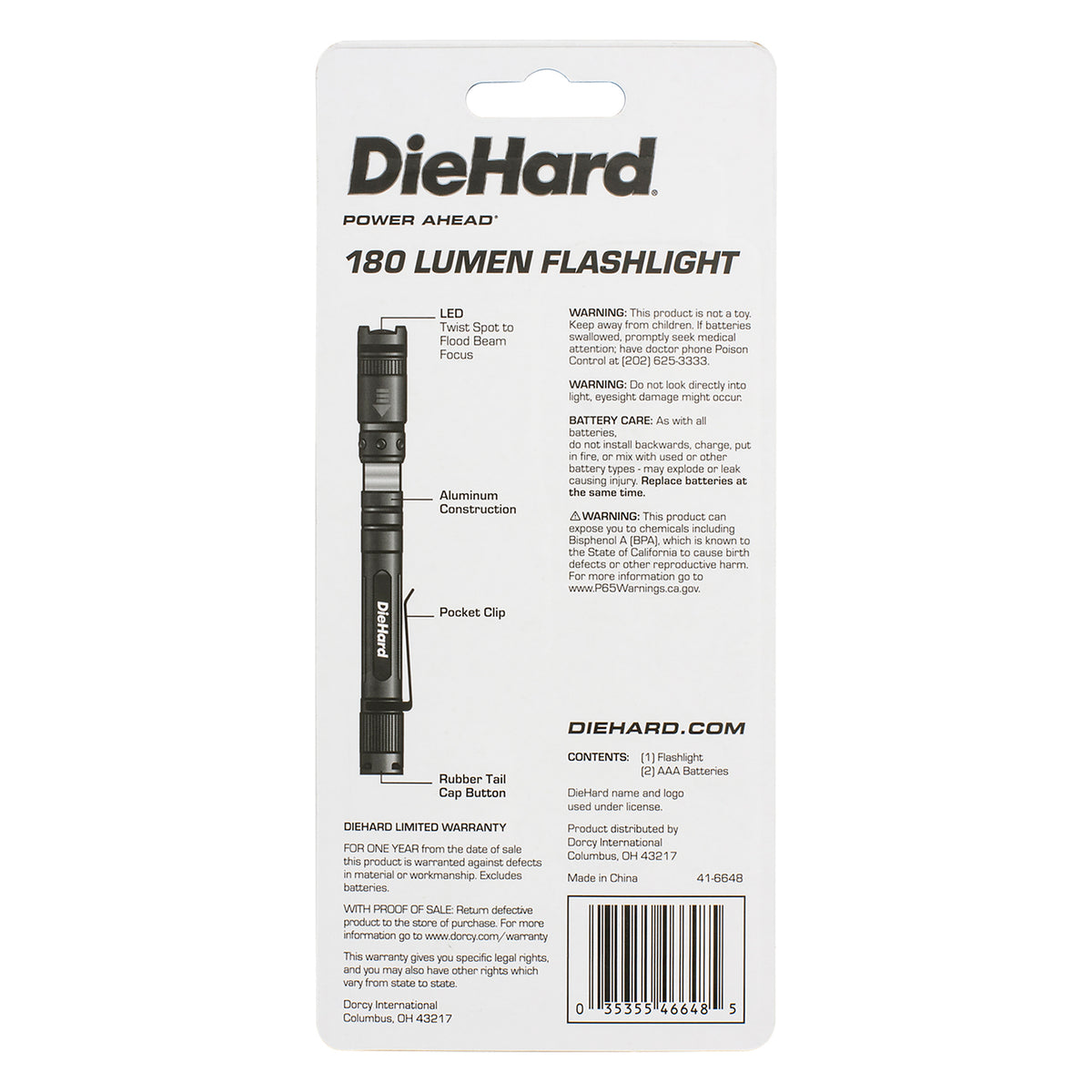 DieHard LED 180-Lumen Aluminum Flashlight - 7