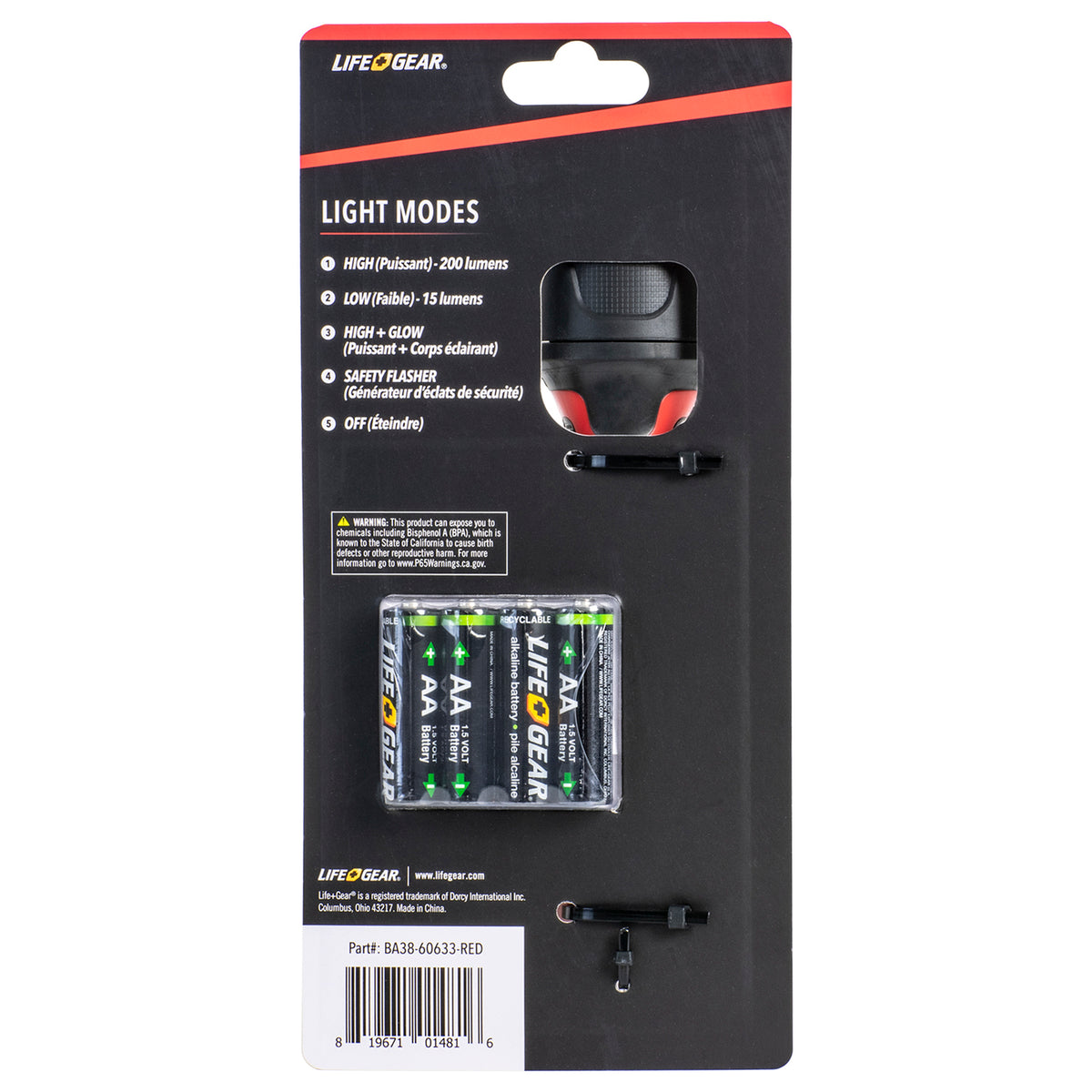 LifeGear 200-Lumen Stormproof Signal Light — Red - 3