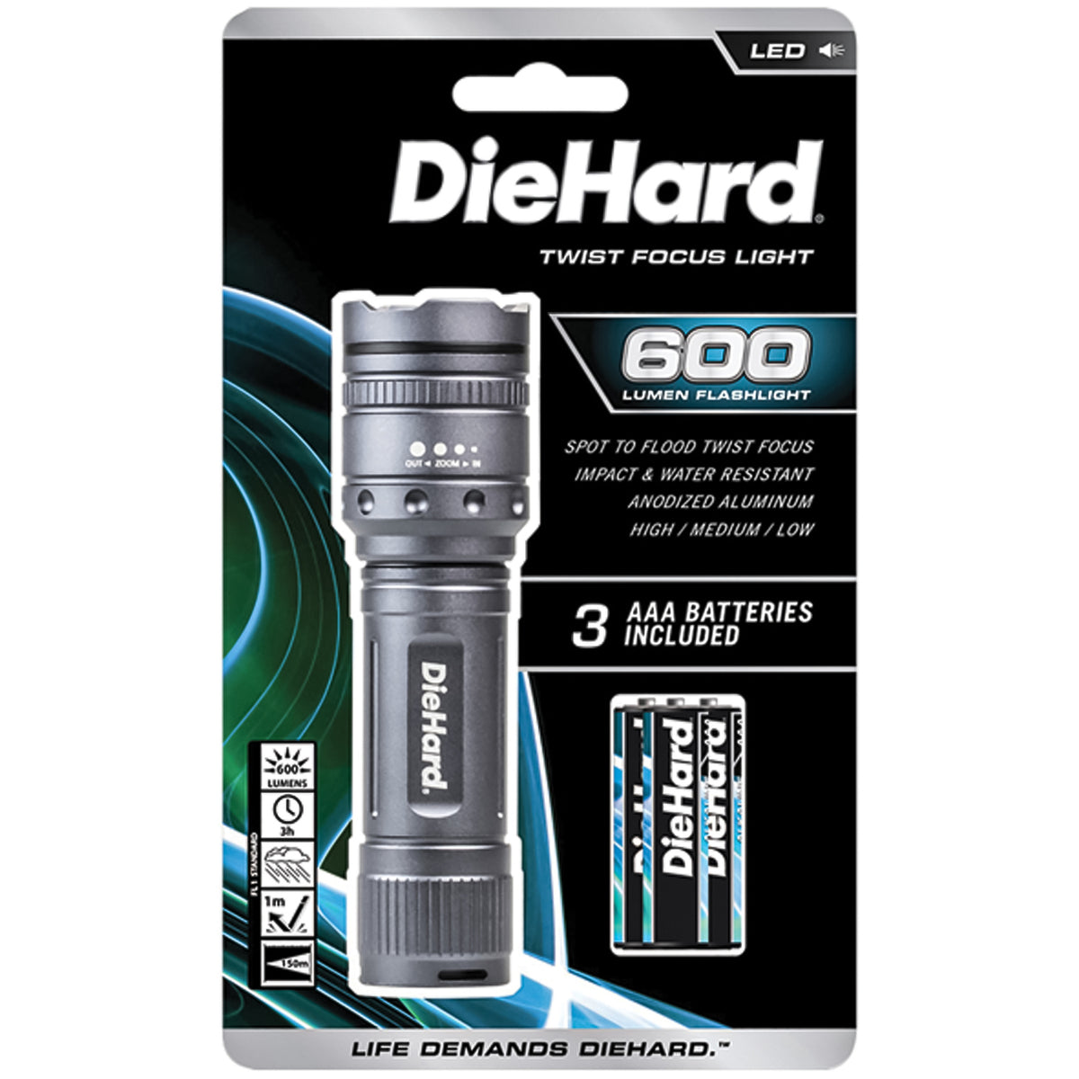 DieHard 600-Lumen Twist Focus Flashlight - 4