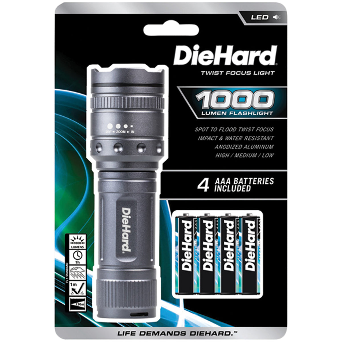 DieHard 1,000-Lumen Twist Focus Flashlight - 3