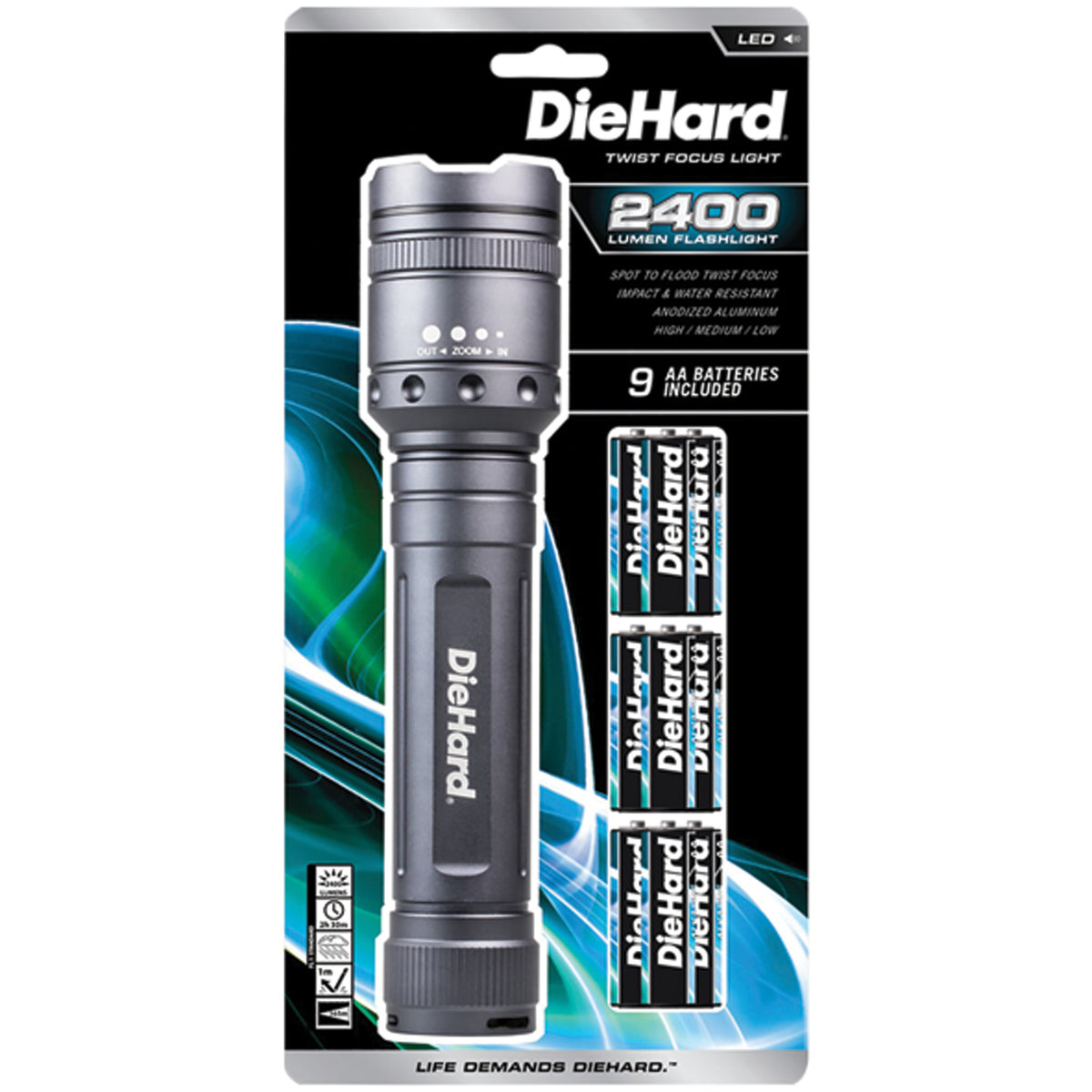 DieHard 2,400-Lumen Twist Focus Flashlight - 3