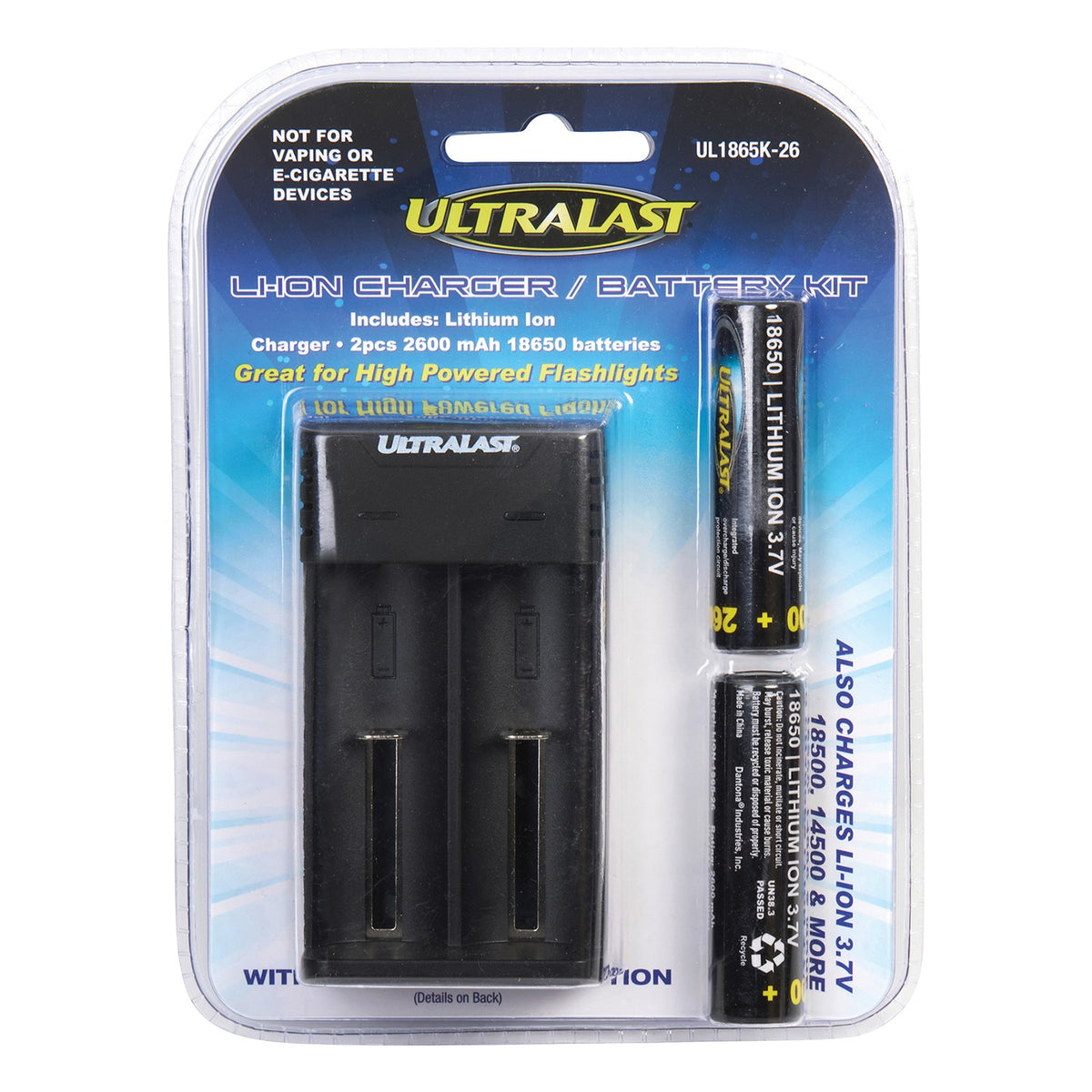 Ultralast Lithium Ion Charger/Batteries Combo Kit - 2