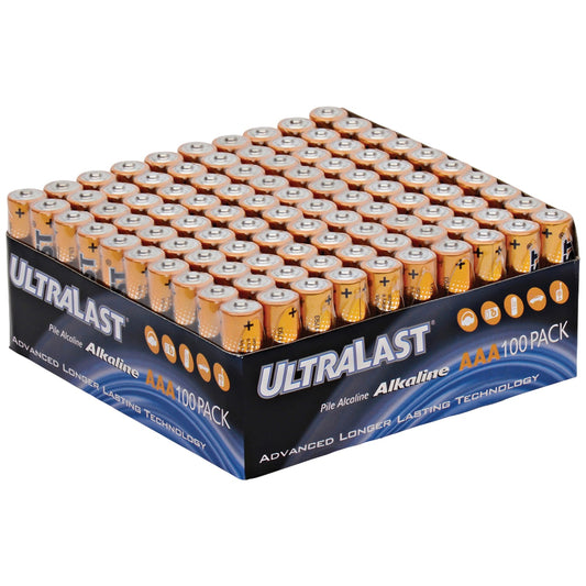 Ultralast Alkaline AAA Batteries, 100 Count