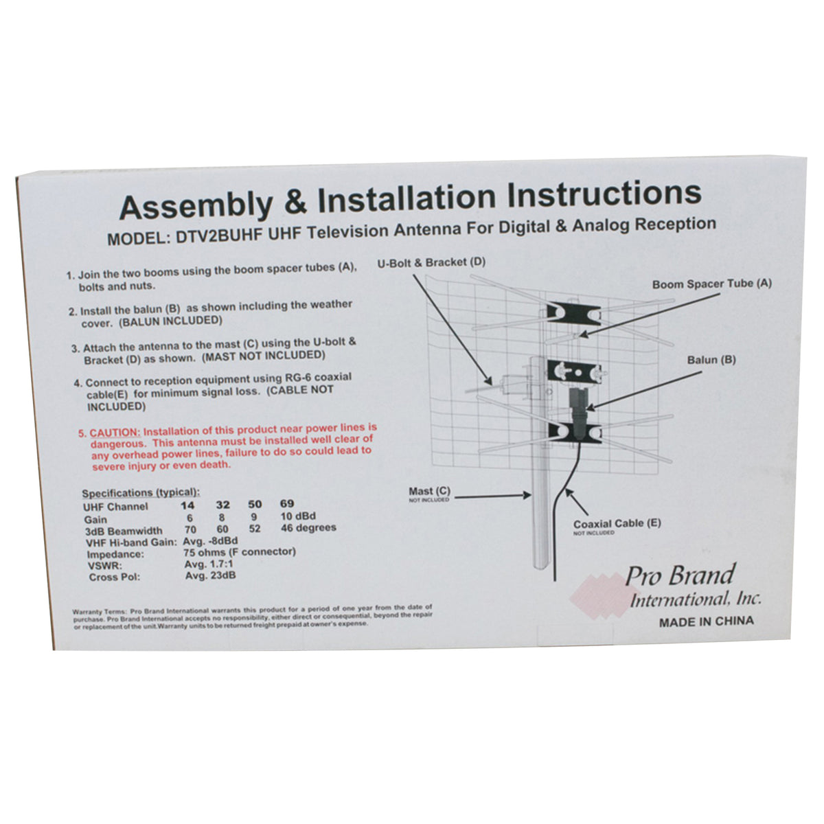 Eagle Aspen 2-Bay UHF Outdoor Antenna - 13