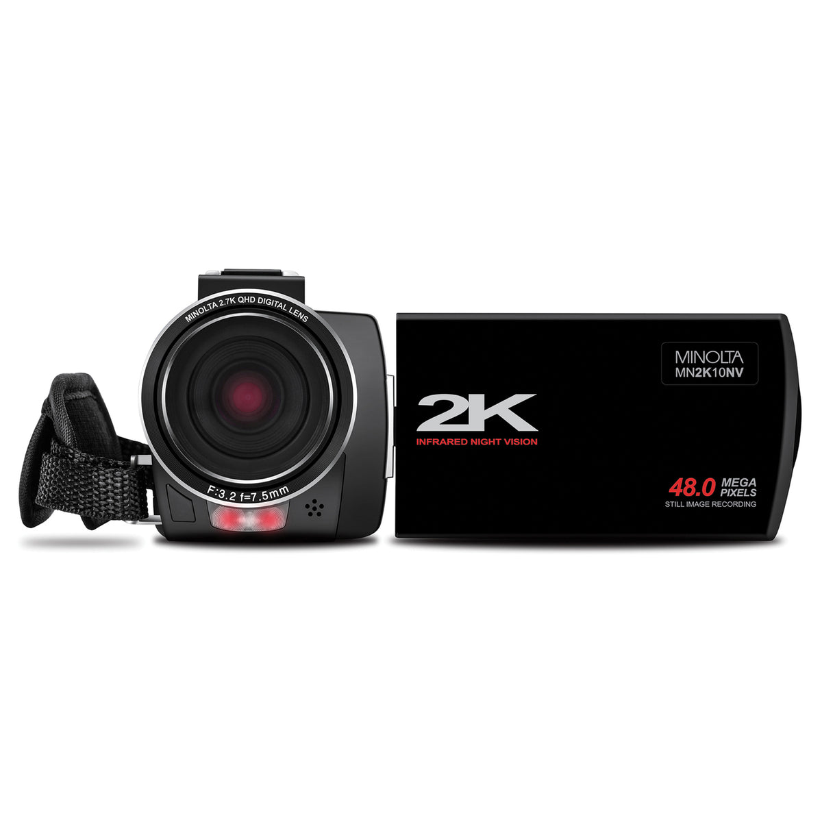 Minolta MN2K10NV 2.7K Quad HD 16x Digital Zoom IR Night Vision Video — Black - 2