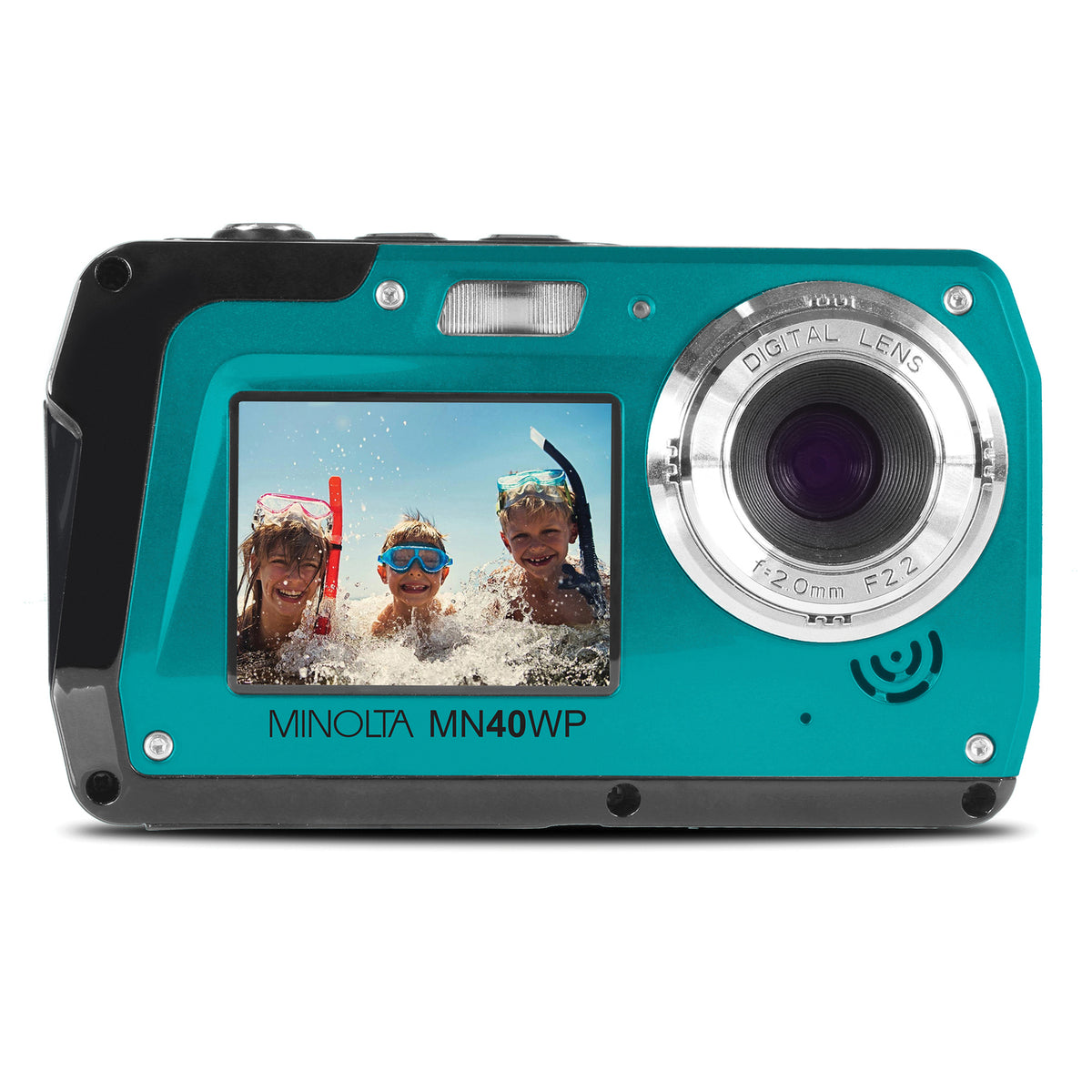 Minolta 48.0-Megapixel Waterproof Digital Camera (Blue) - 6