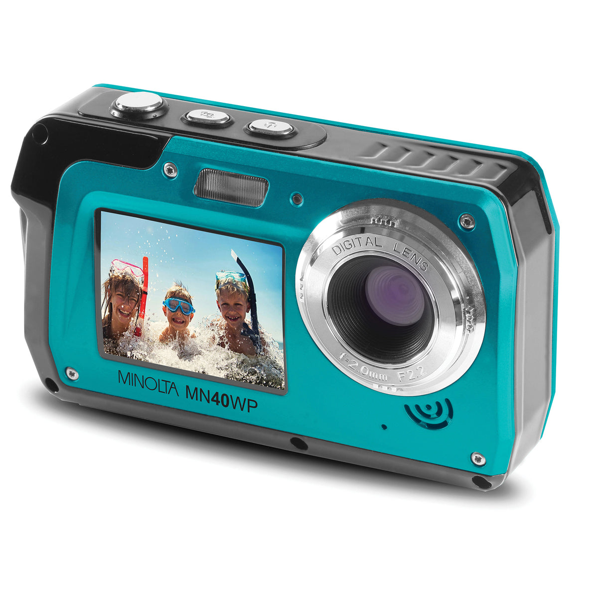 Minolta 48.0-Megapixel Waterproof Digital Camera (Blue) - 3