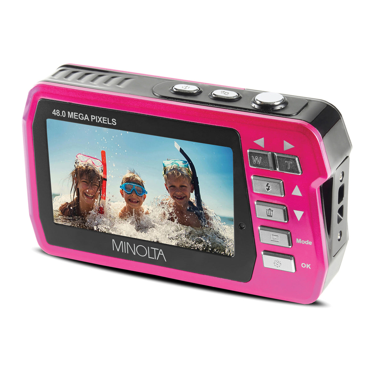 Minolta 48.0-Megapixel Waterproof Digital Camera (Pink)