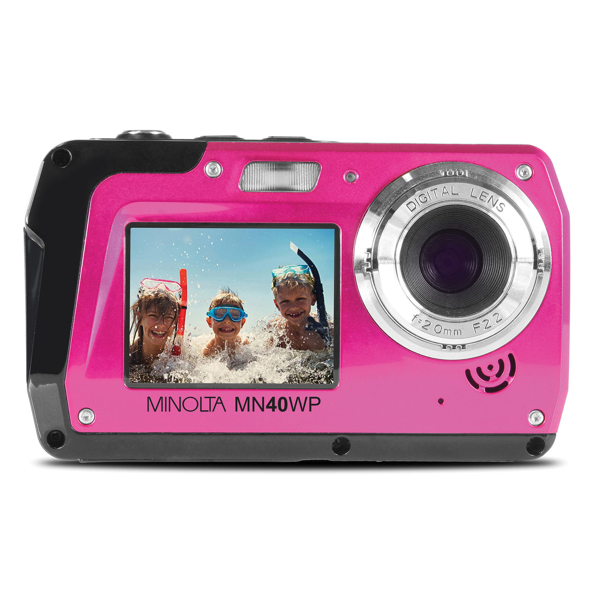 Minolta 48.0-Megapixel Waterproof Digital Camera (Pink) - 2