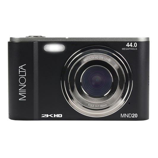 Minolta MND20 16x Digital Zoom 44 Quad HD Digital Camera (Black)