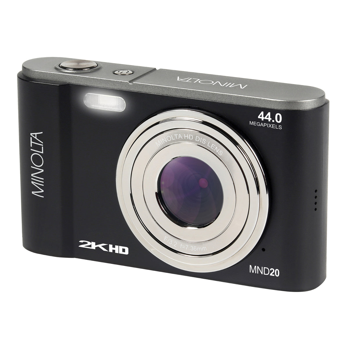 Minolta MND20 16x Digital Zoom 44 Quad HD Digital Camera (Black) - 2