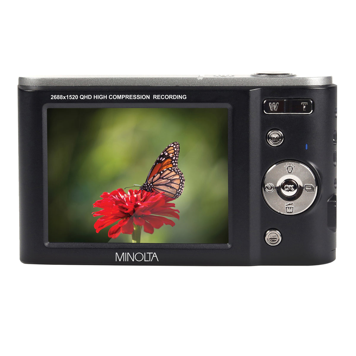 Minolta MND20 16x Digital Zoom 44 Quad HD Digital Camera (Black) - 3