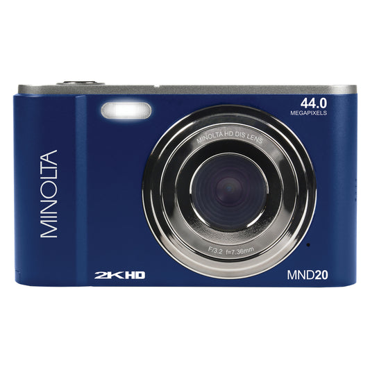Minolta MND20 16x Digital Zoom 44 Quad HD Digital Camera (Blue)