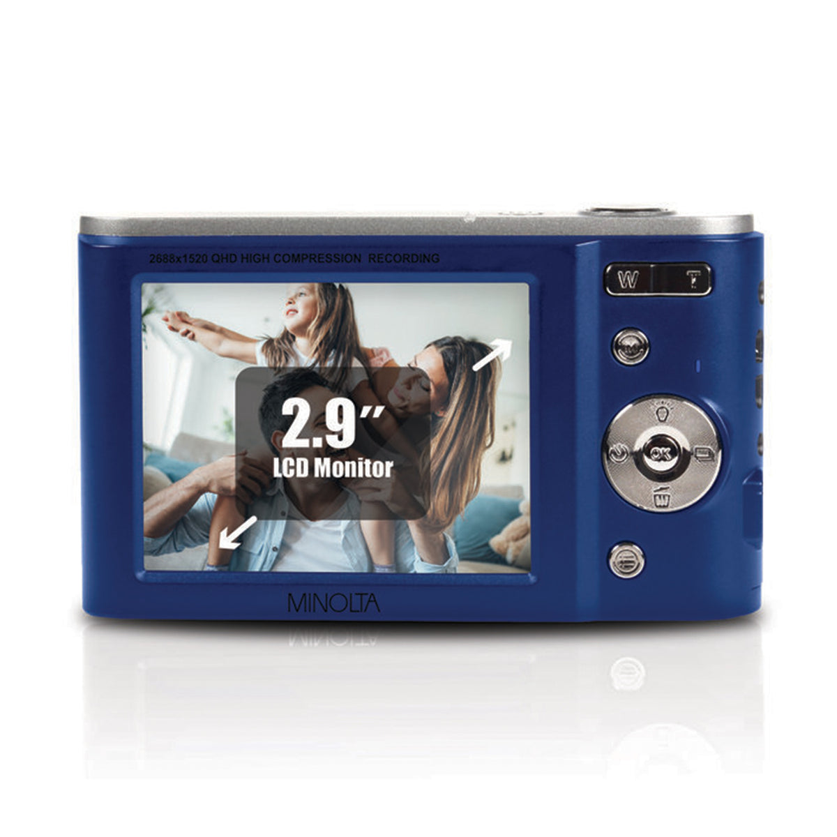 Minolta MND20 16x Digital Zoom 44 Quad HD Digital Camera (Silver) - 8