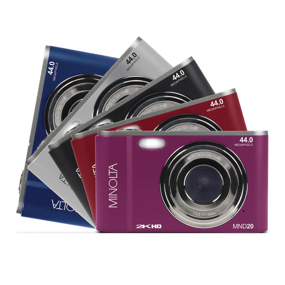 Minolta MND20 16x Digital Zoom 44 Quad HD Digital Camera (Silver) - 10