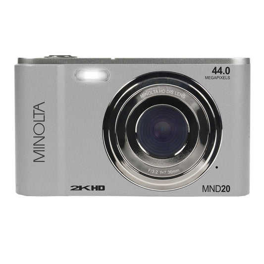 Minolta MND20 16x Digital Zoom 44 Quad HD Digital Camera (Silver)
