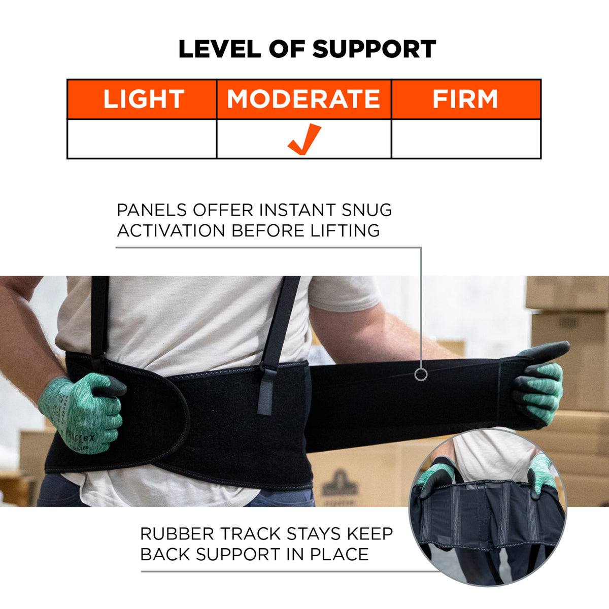Ergodyne ProFlex 100 Spandex Back-Support Brace (Medium) - 10