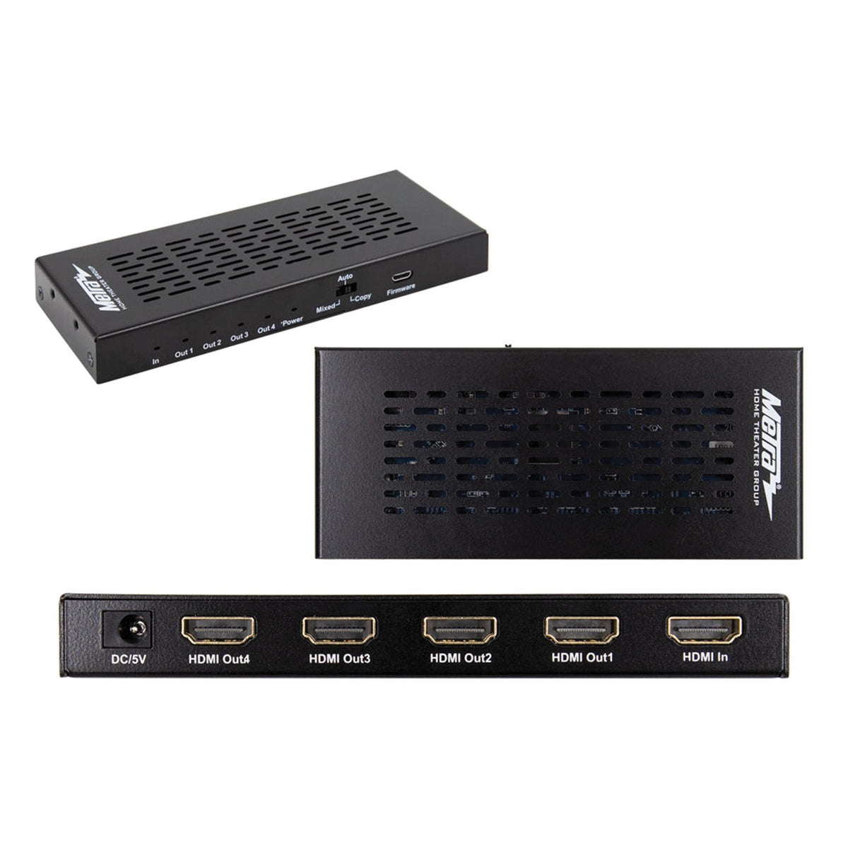 Ethereal HDMI Scaling Splitter with 1 Input and 4 Outputs - 5