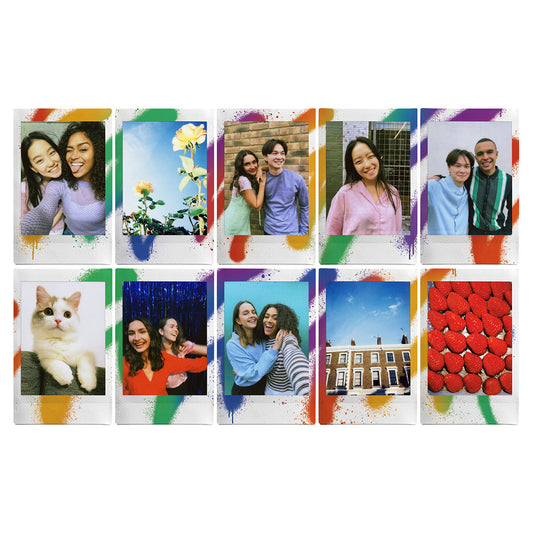 Fujifilm Instax Mini Instant Film, 10 Pack (Spray Art)