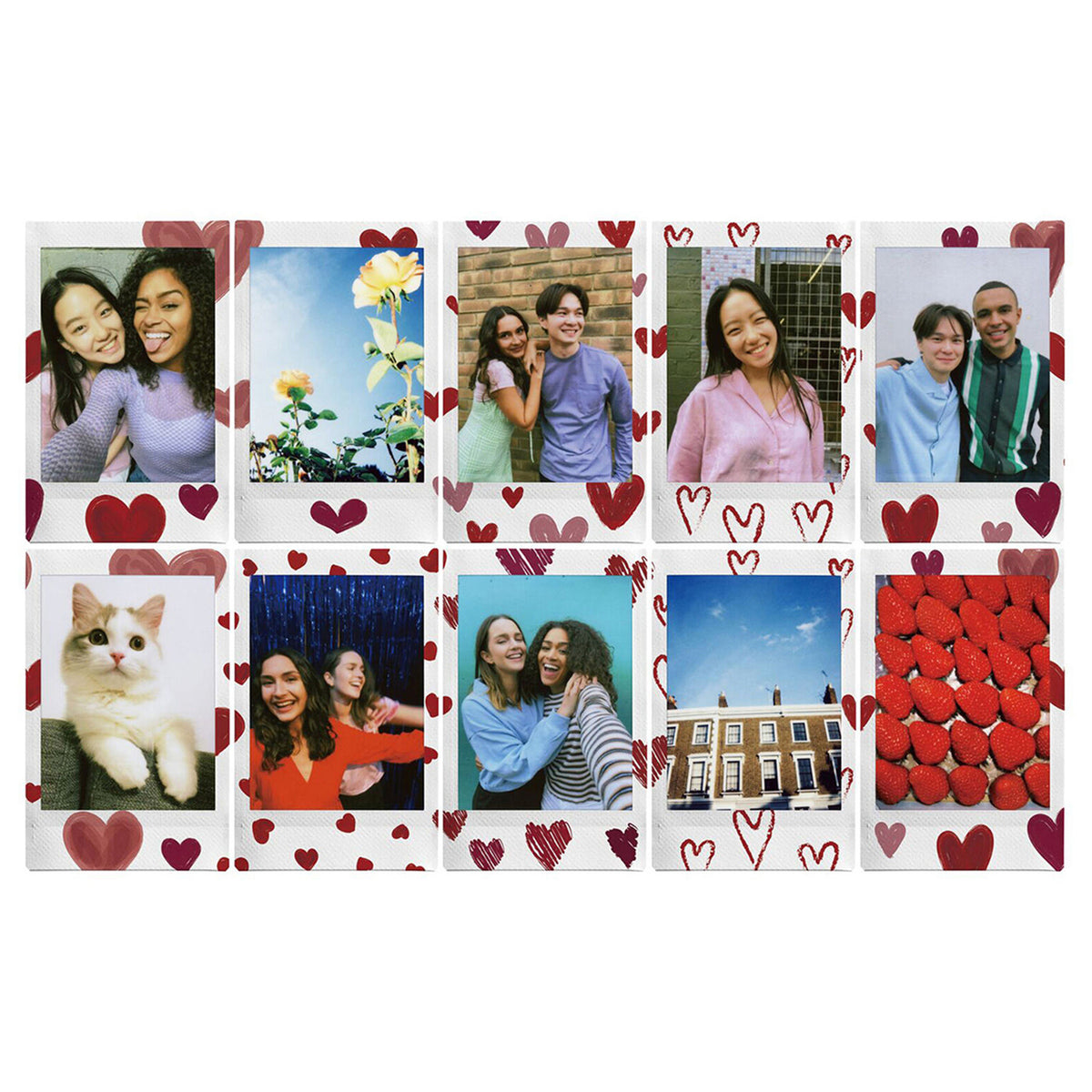 Fujifilm Instax Mini Instant Film, 10 Pack (Heart Sketch)