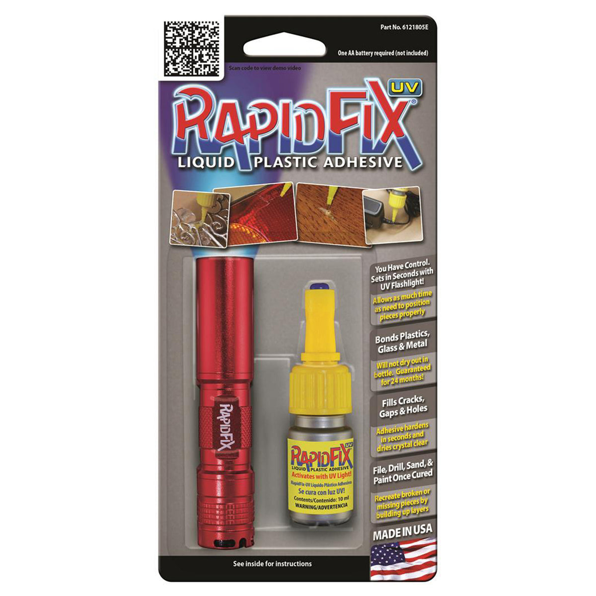 RapidFix Liquid Plastic UV-Activated Adhesive