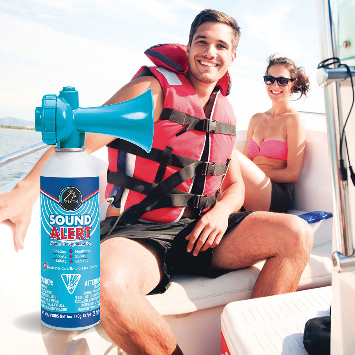 Falcon Sound Alert Signal Horn, 6 Oz. - 4