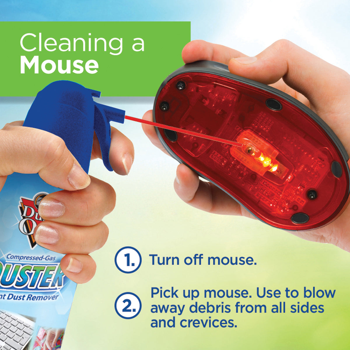 Dust-Off Compressed Gas Duster (2 Pack) - 10