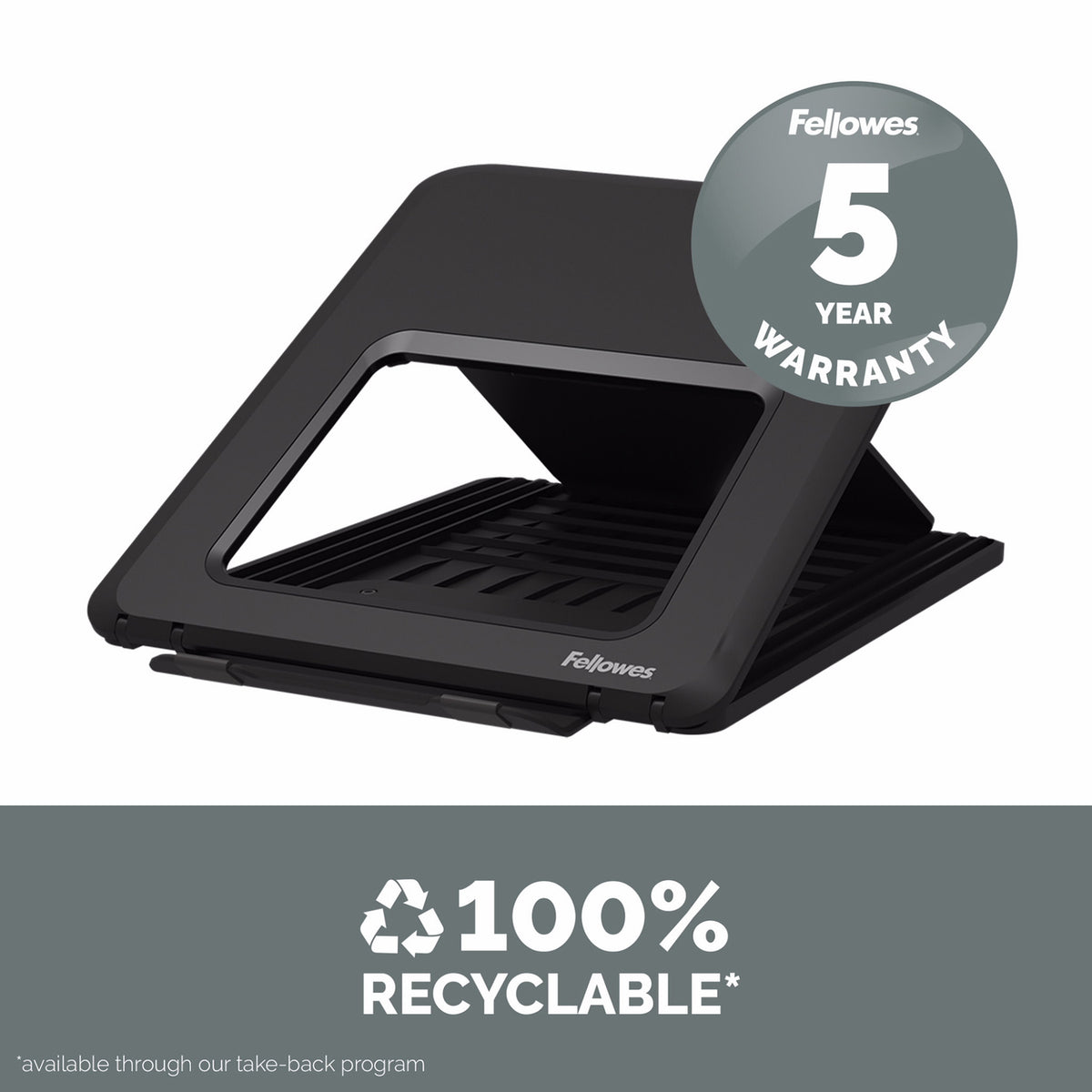 Fellowes Breyta Ergonomic Laptop Riser Stand (Black) - 11