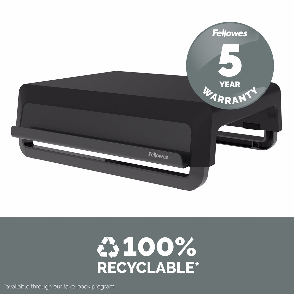 Fellowes Breyta Ergonomic Monitor Riser (Black) - 15