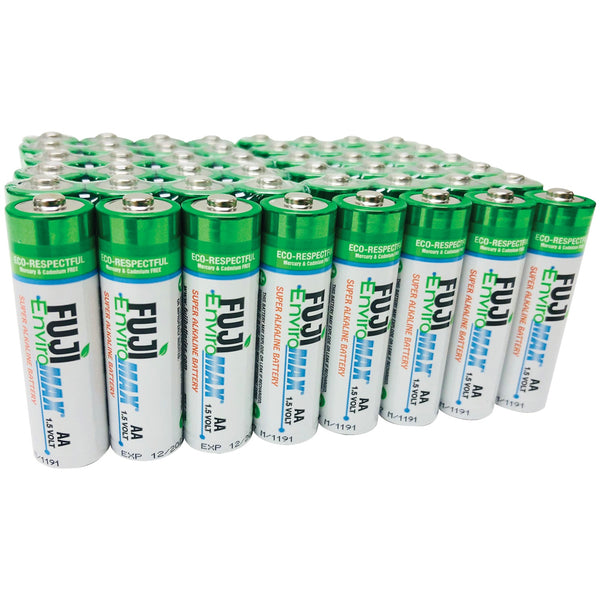 Pilas alcalinas Fuji Enviromax EnviroMax AA (paquete de 48)