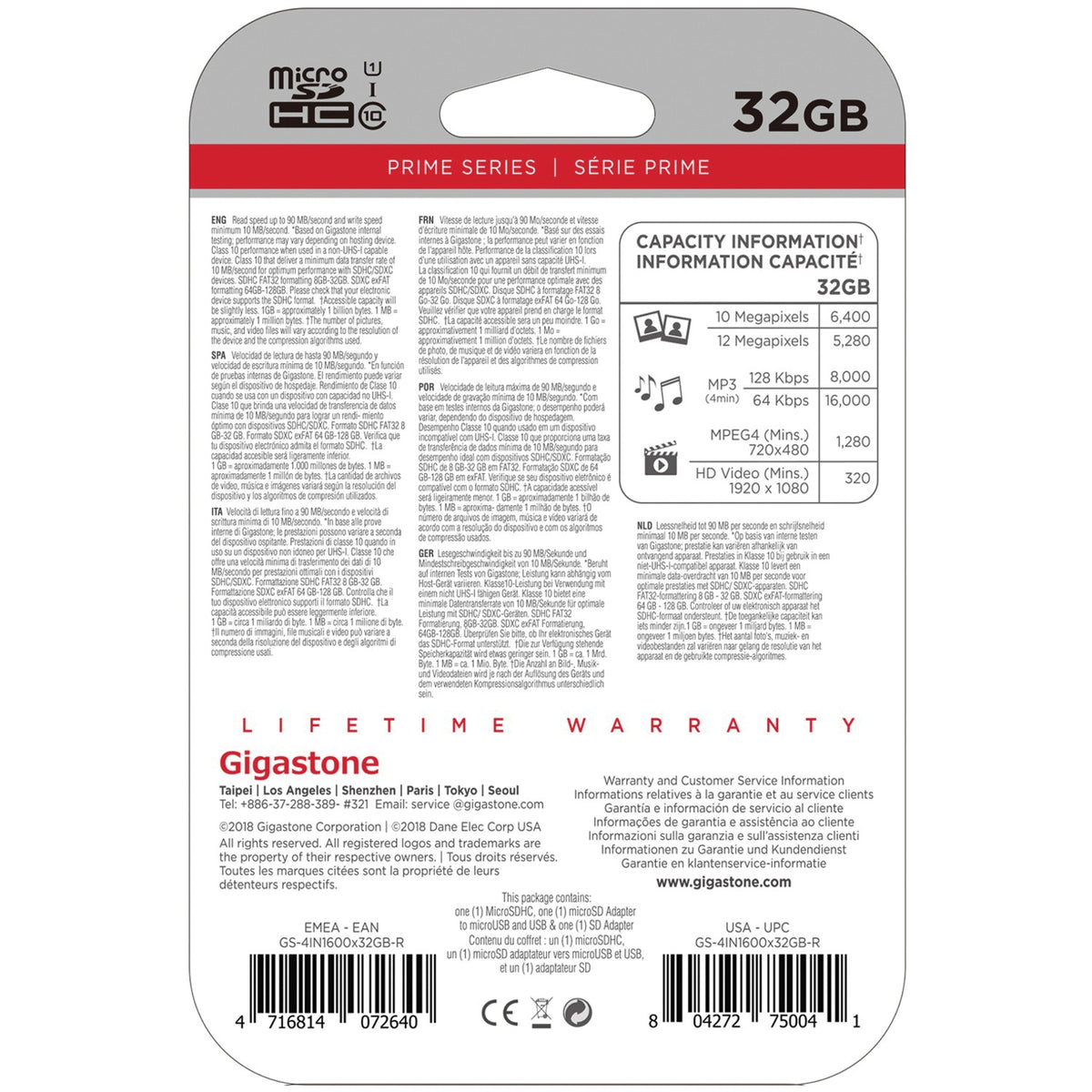 Gigastone Prime Series microSD Card 4-in-1 Kit (32 Gb) - 4