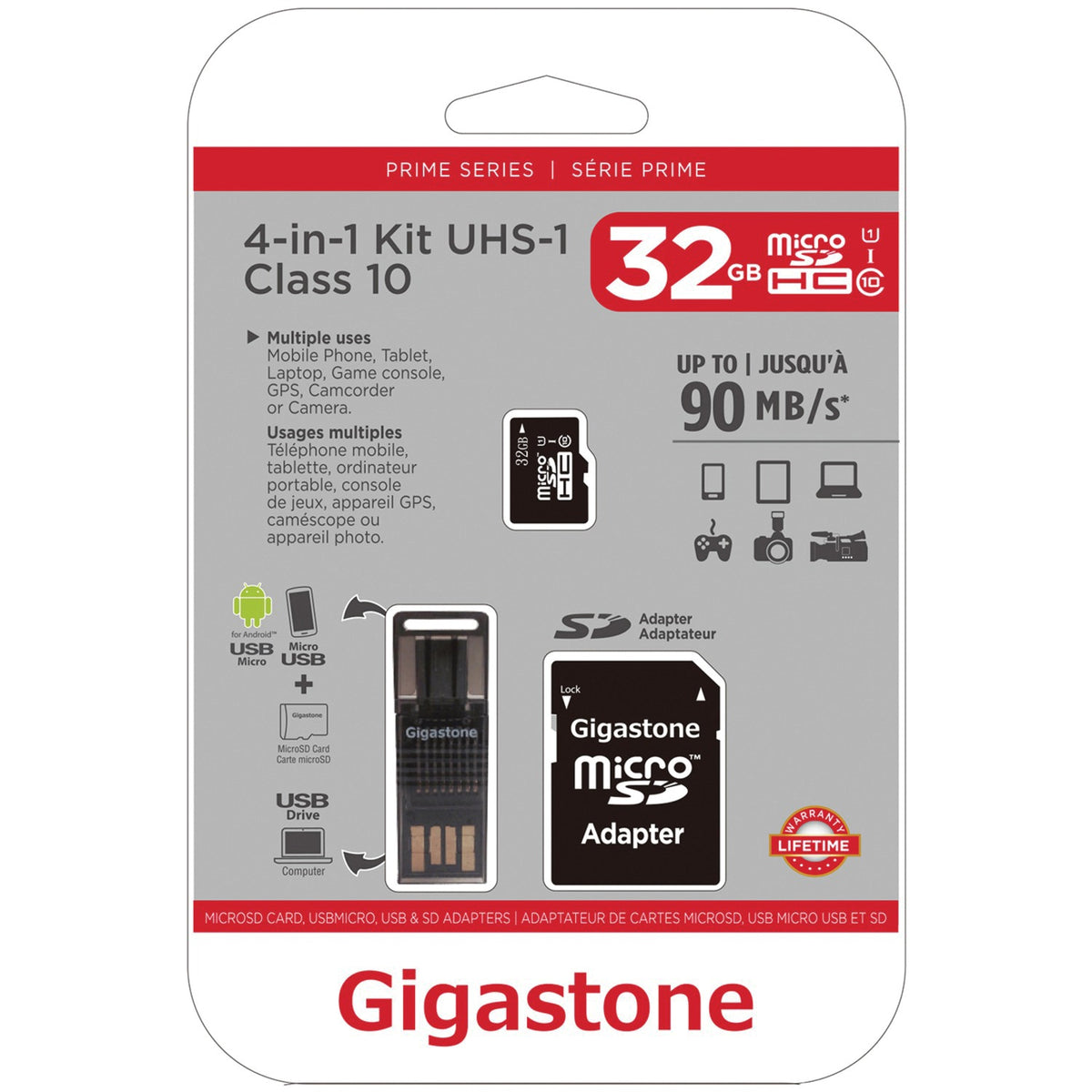 Gigastone Prime Series microSD Card 4-in-1 Kit (32 Gb) - 3