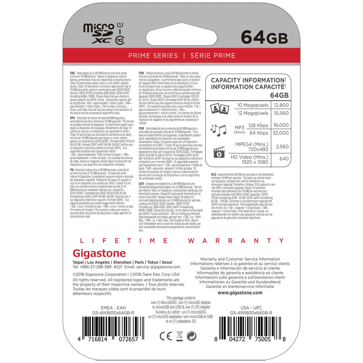 Gigastone Prime Series microSD Card 4-in-1 Kit (64 Gb) - 3