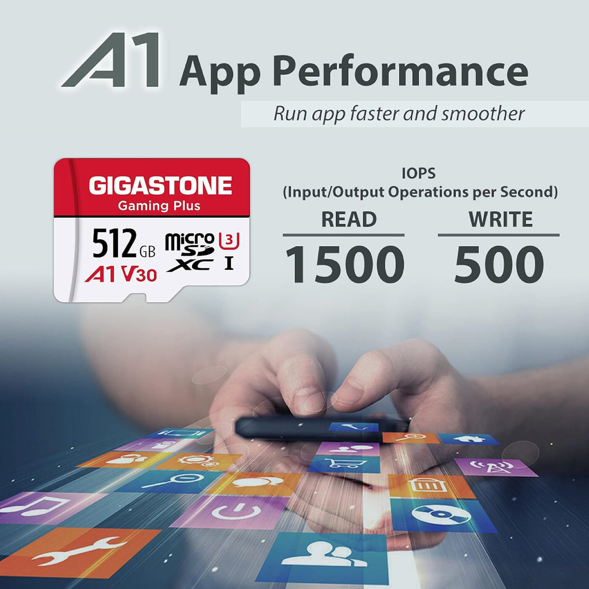 Gigastone Gaming Plus A1V30 microSD Card (512 Gb) - 5