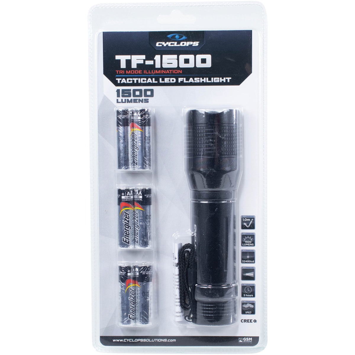 Cyclops 1,500-Lumen Tactical Flashlight - 8