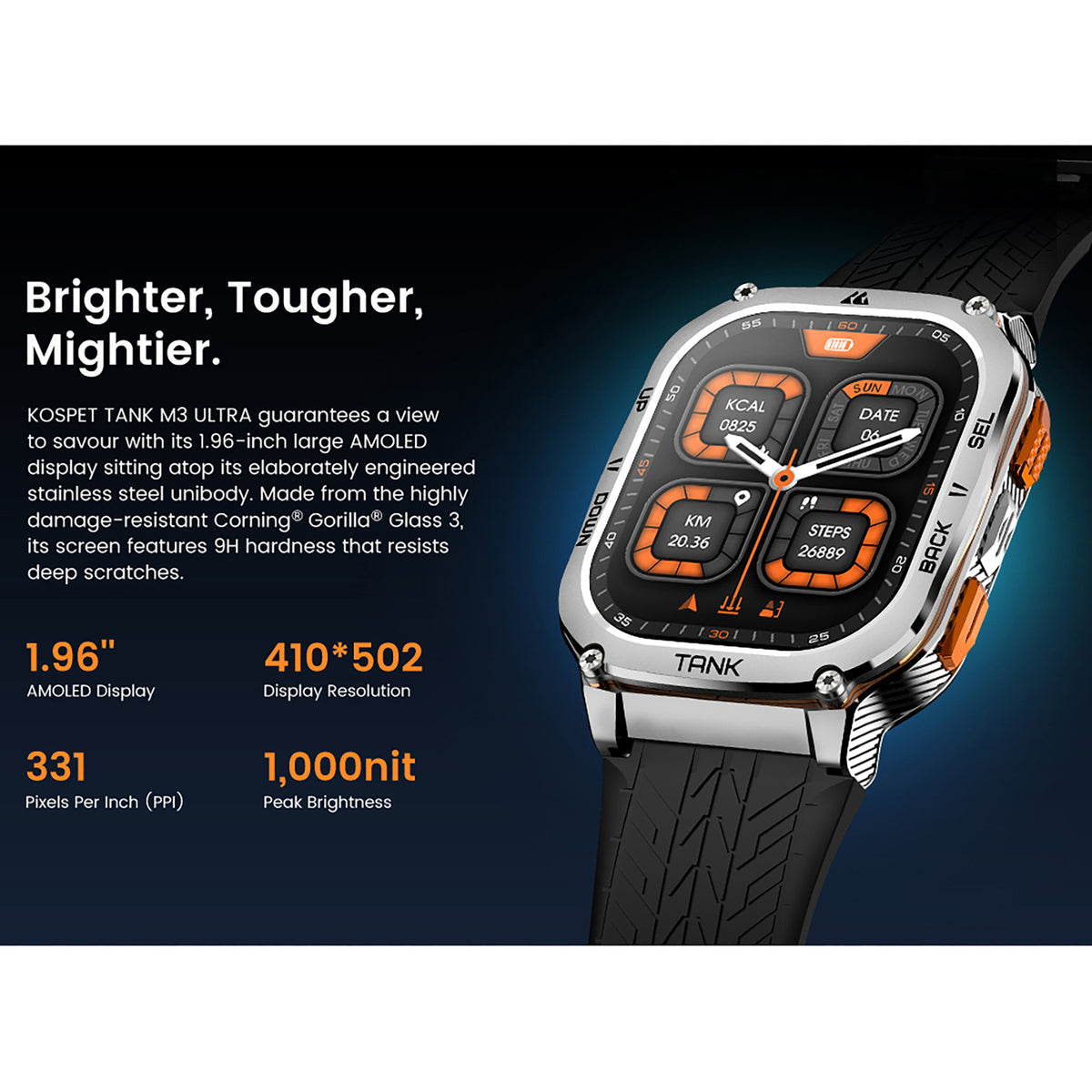 Kospet Tank M3 Ultra GPS Smartwatch - 3