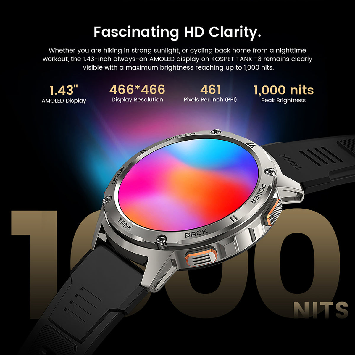Kospet Tank T3 Smartwatch - 3