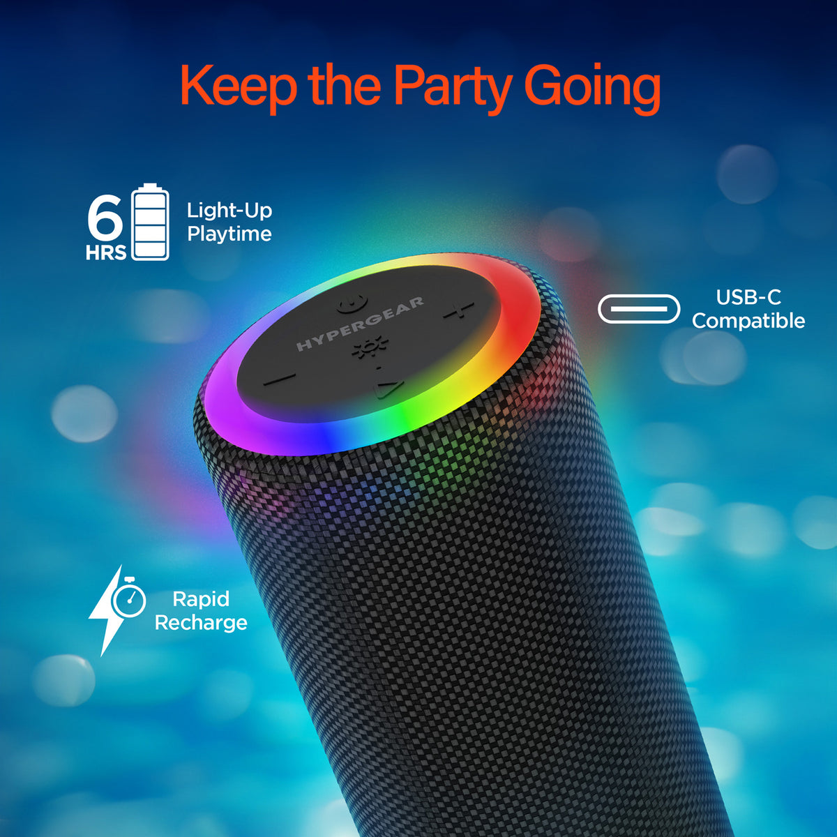 HyperGear Halo XL Waterproof True Wireless Stereo Portable Bluetooth - 8