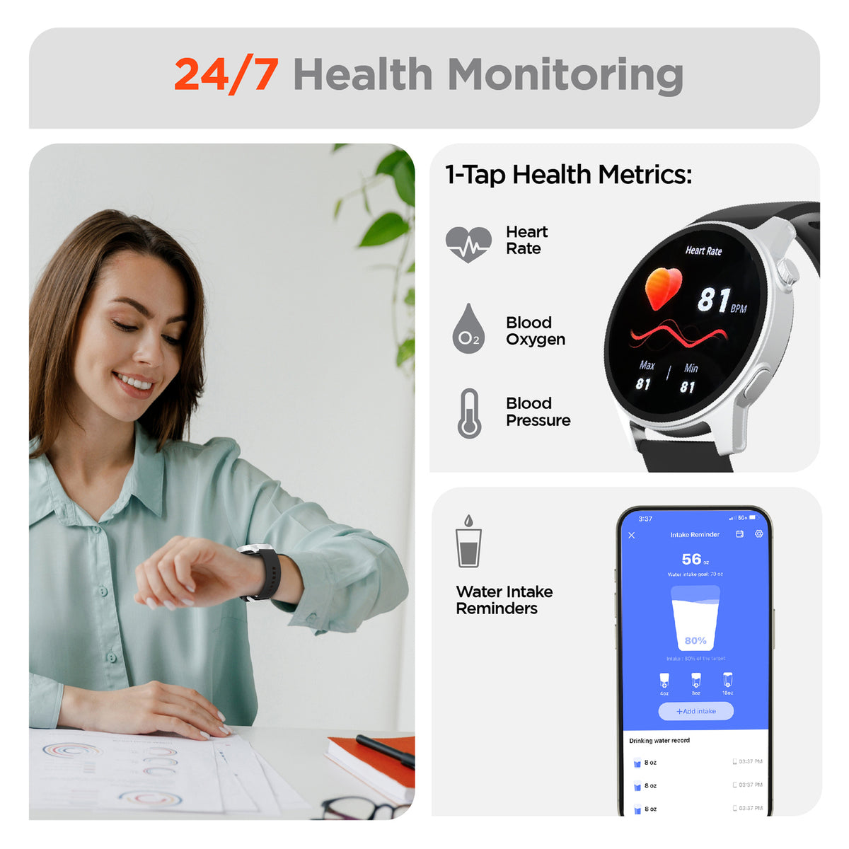 HyperGear Activ8 Smartwatch/Fitness Tracker - 11