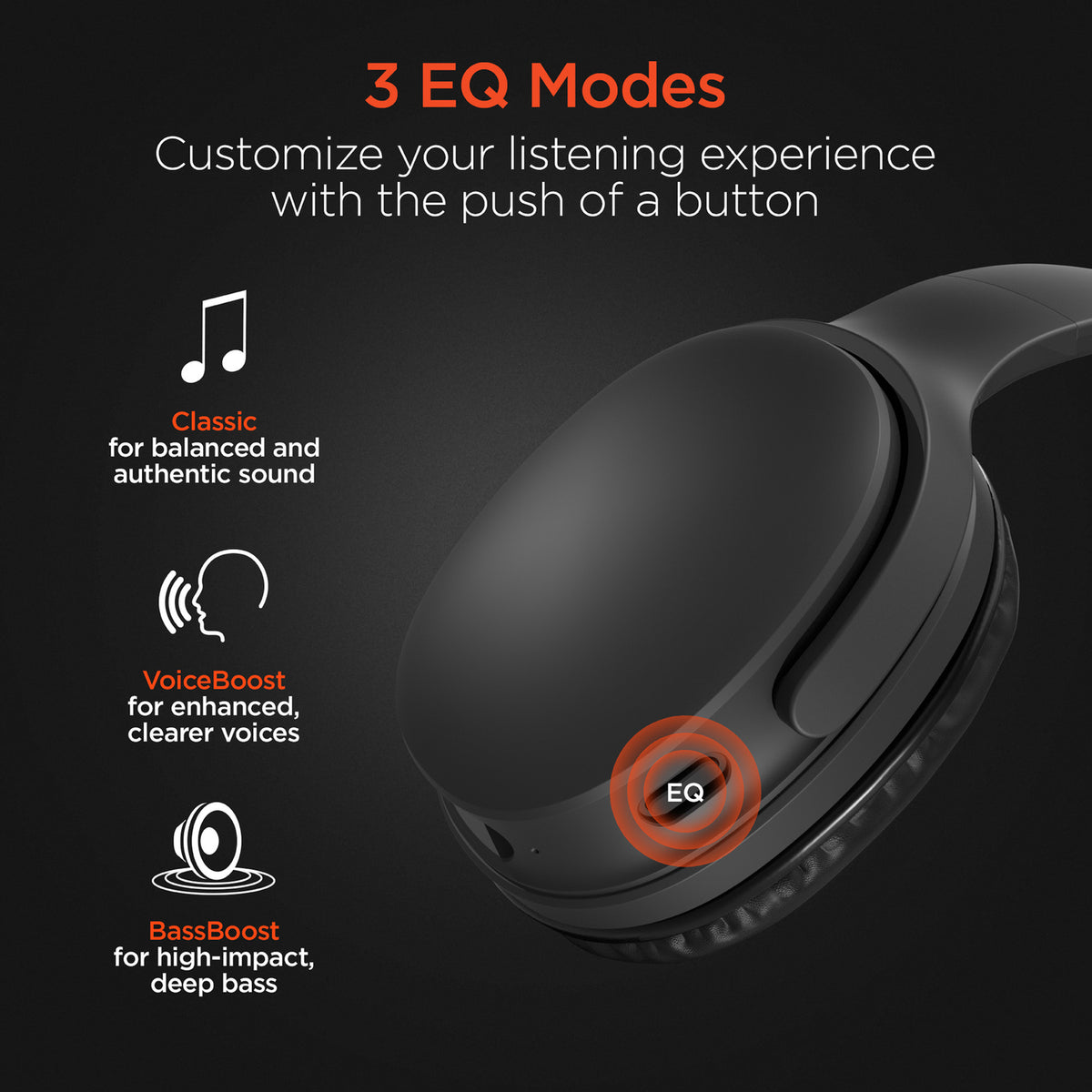 HyperGear Flip 2-in-1 Bluetooth Folding Over-Ear Headphones - 5