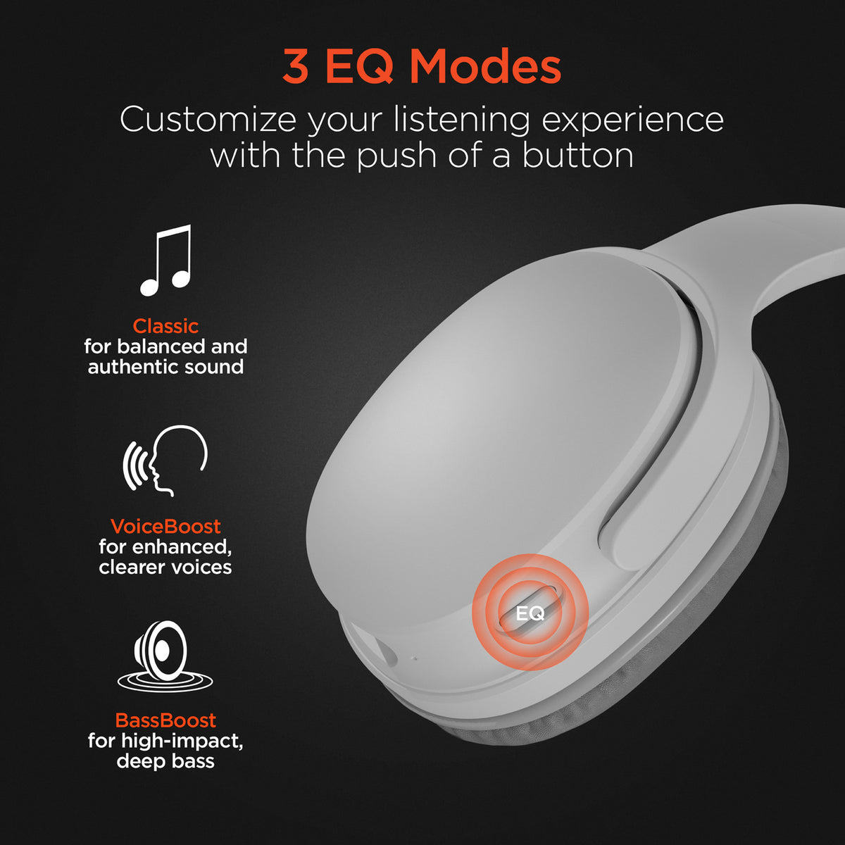HyperGear Flip 2-in-1 Bluetooth Folding Over-Ear Headphones - 6