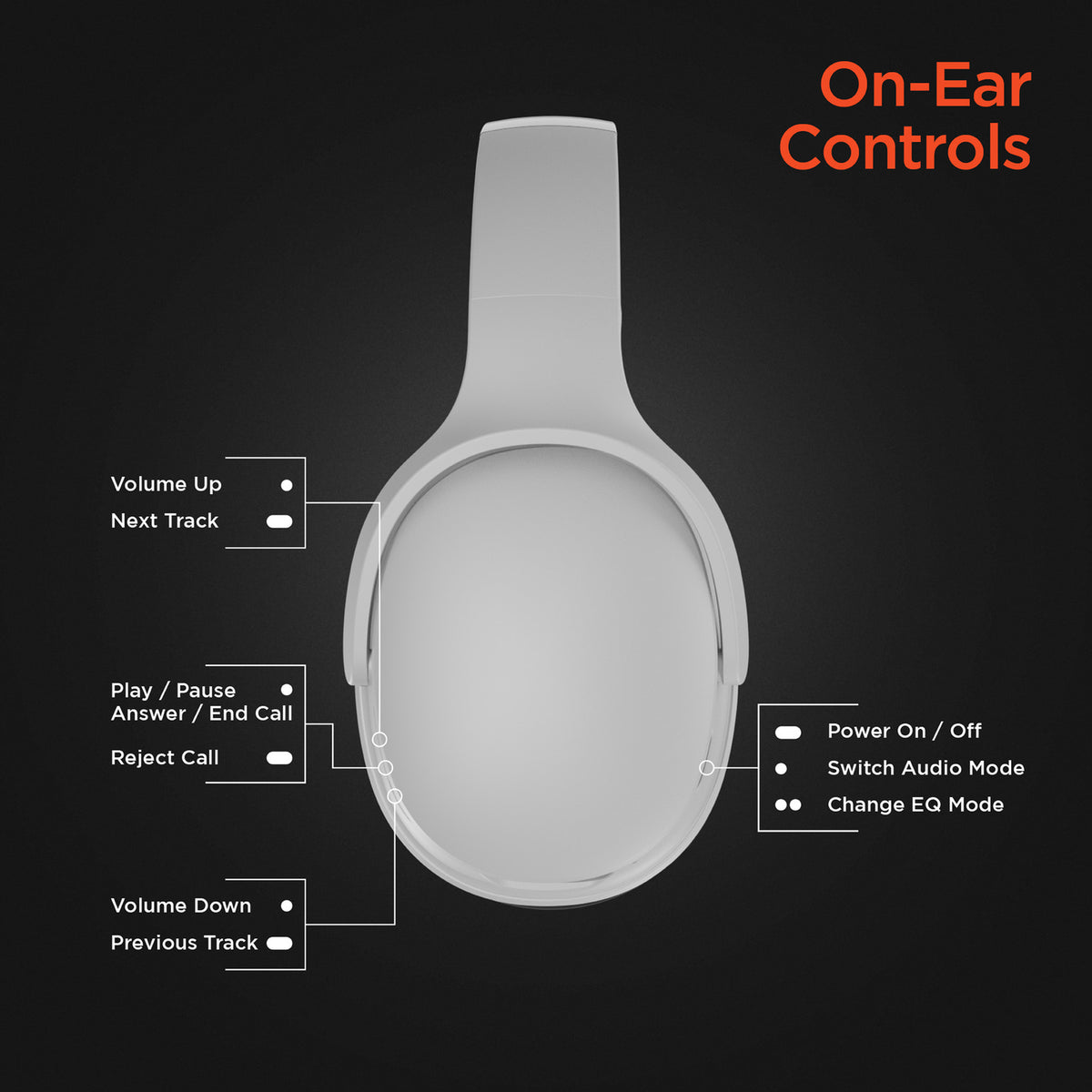 HyperGear Flip 2-in-1 Bluetooth Folding Over-Ear Headphones - 10