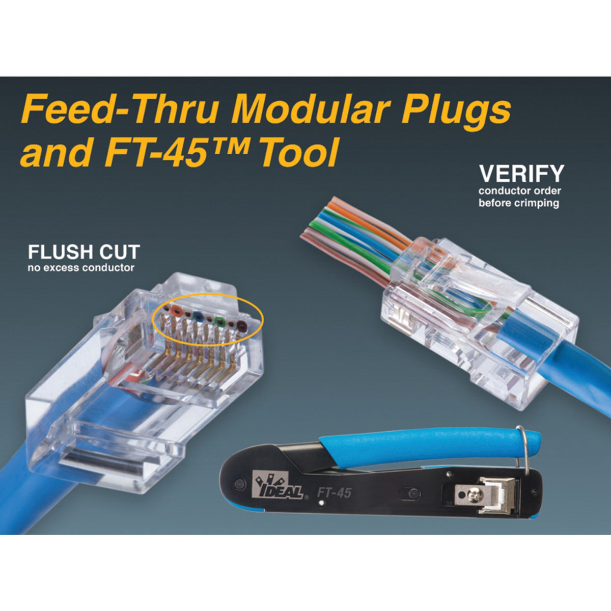 Ideal Feed-Thru Mod Plug Crimp Tool - 4