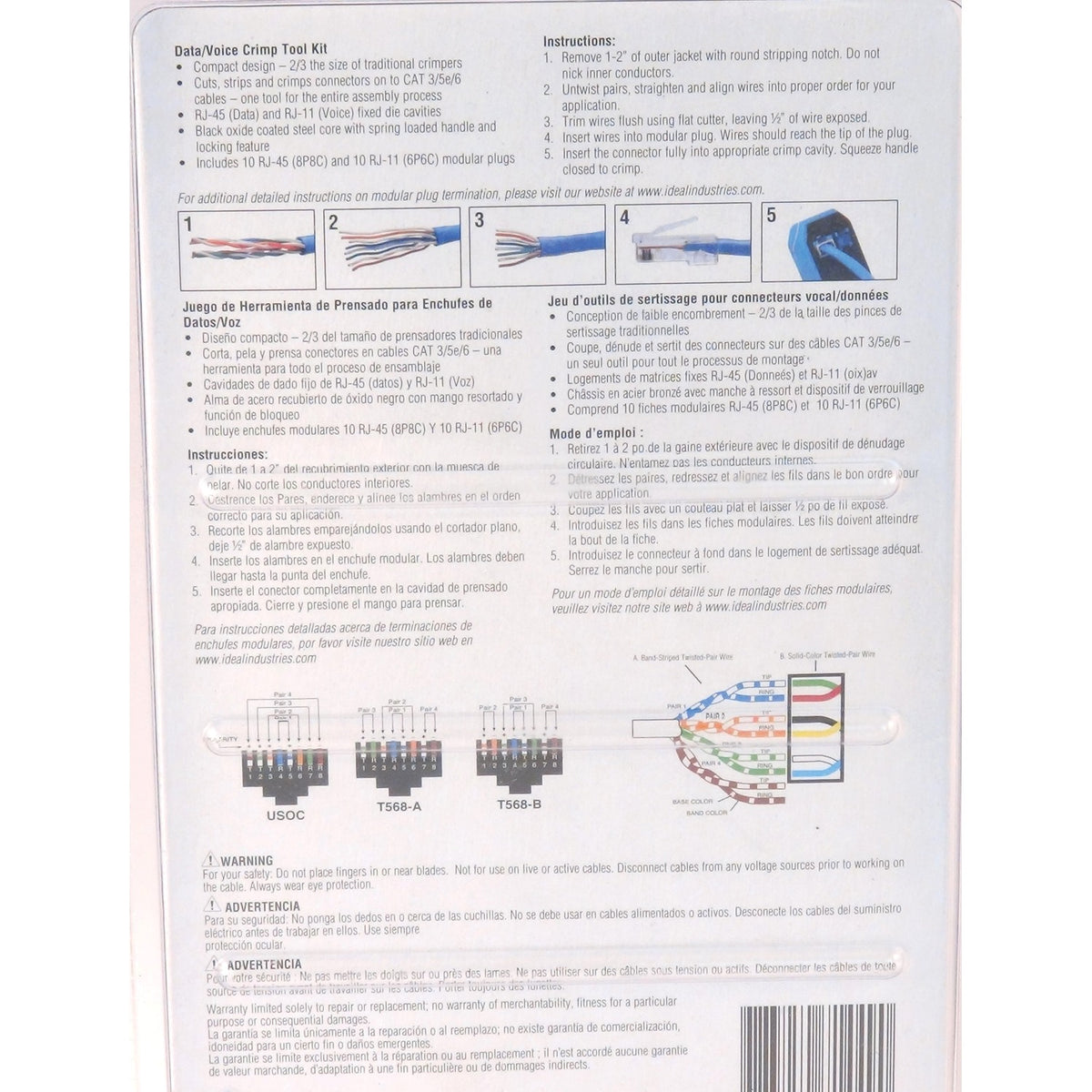 Ideal Data/Voice RJ45/RJ11 Crimp Tool Kit - 3
