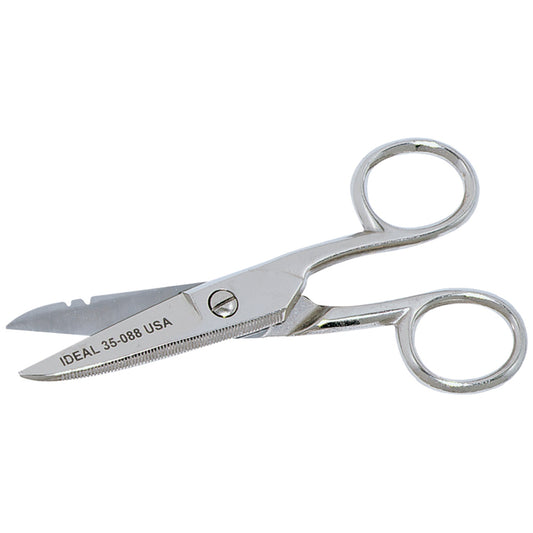 Ideal Electrician's Scissors with Stripping Notch